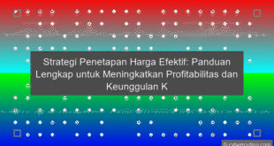 Strategi Penetapan Harga