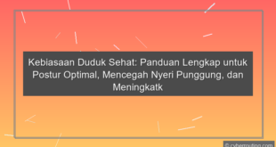 Kebiasaan Duduk Sehat