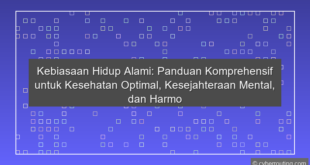 Kebiasaan Hidup Alami