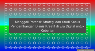 Pengembangan Bisnis Kreatif