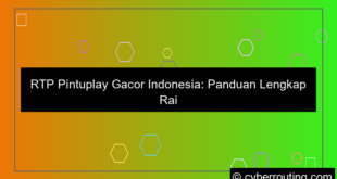 rtp pintuplay gacor indonesia